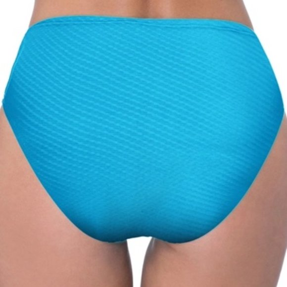 Profile by Gottex - Size 6 - Aqua Blue Seamless Textured Swimsuit Bottom - Picture 2 of 3